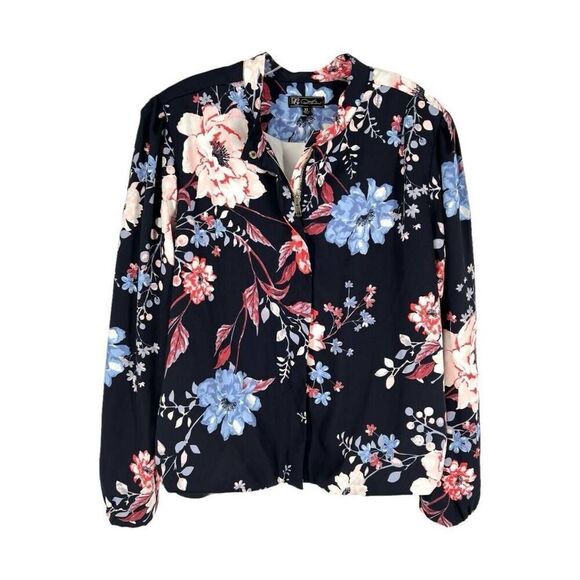 DG2 by Diane Gilman Floral Printed Lightweight Blazer Jacket Size M - Picture 1 of 10